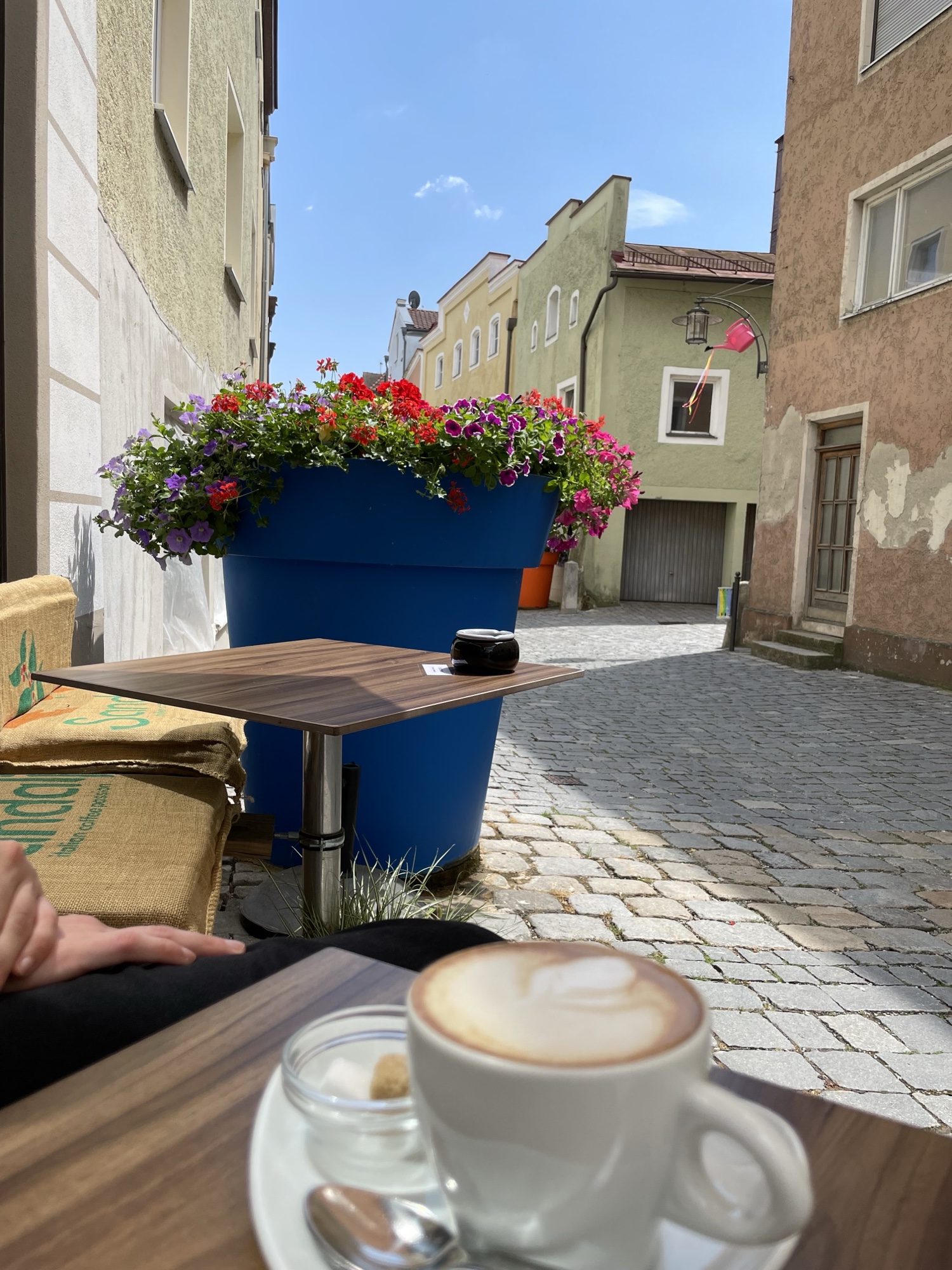Sonnige Terrasse in der Donaugasse